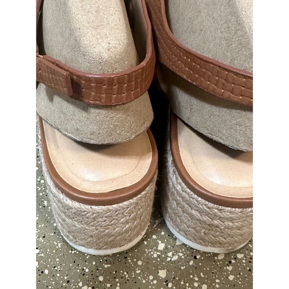 Alex‎ Marie Women’s 9M Sweet Caramel Wedge Espadrille Platform Sandals - Picture 5 of 9